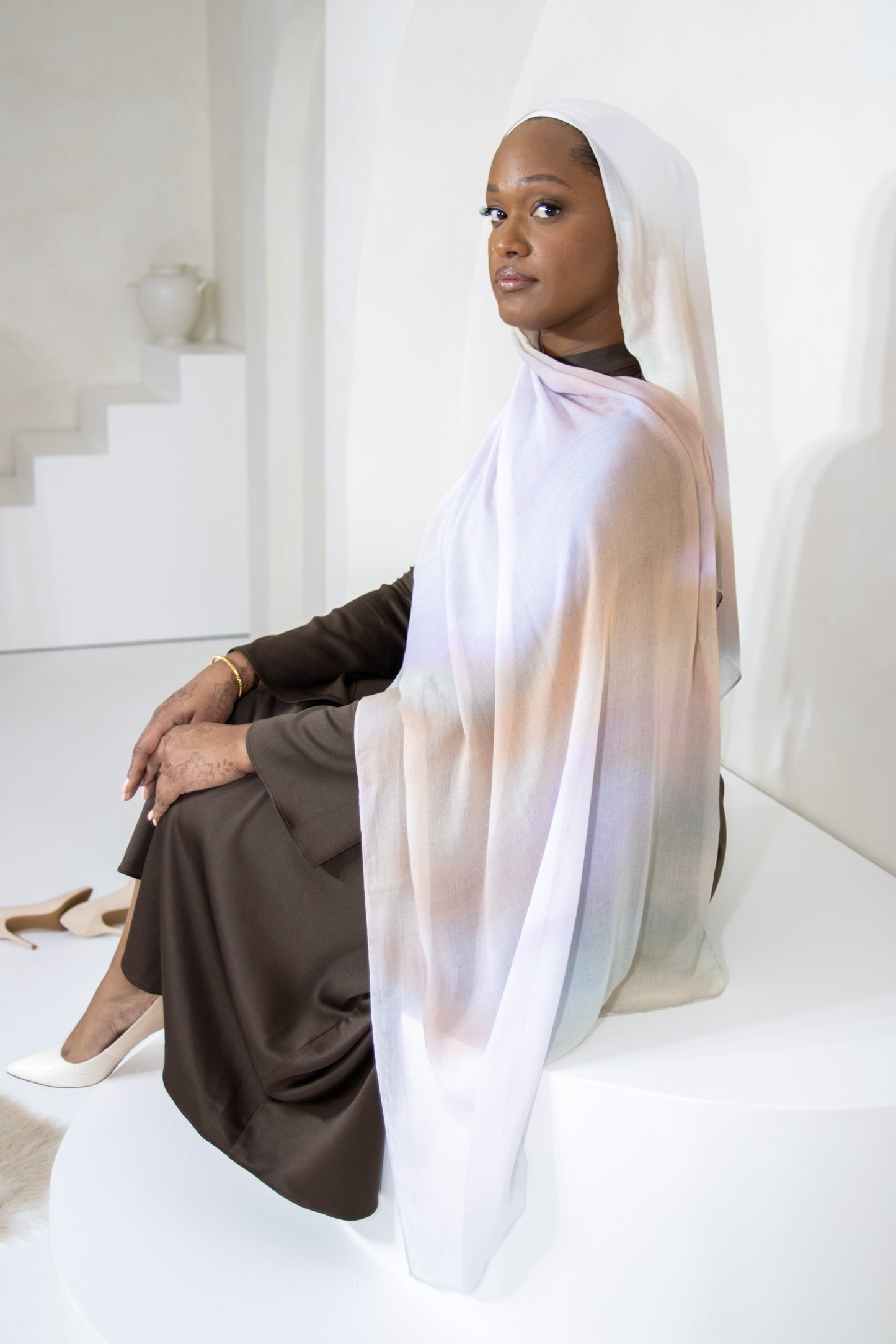 Farasha Dust Printed Modal Hijab