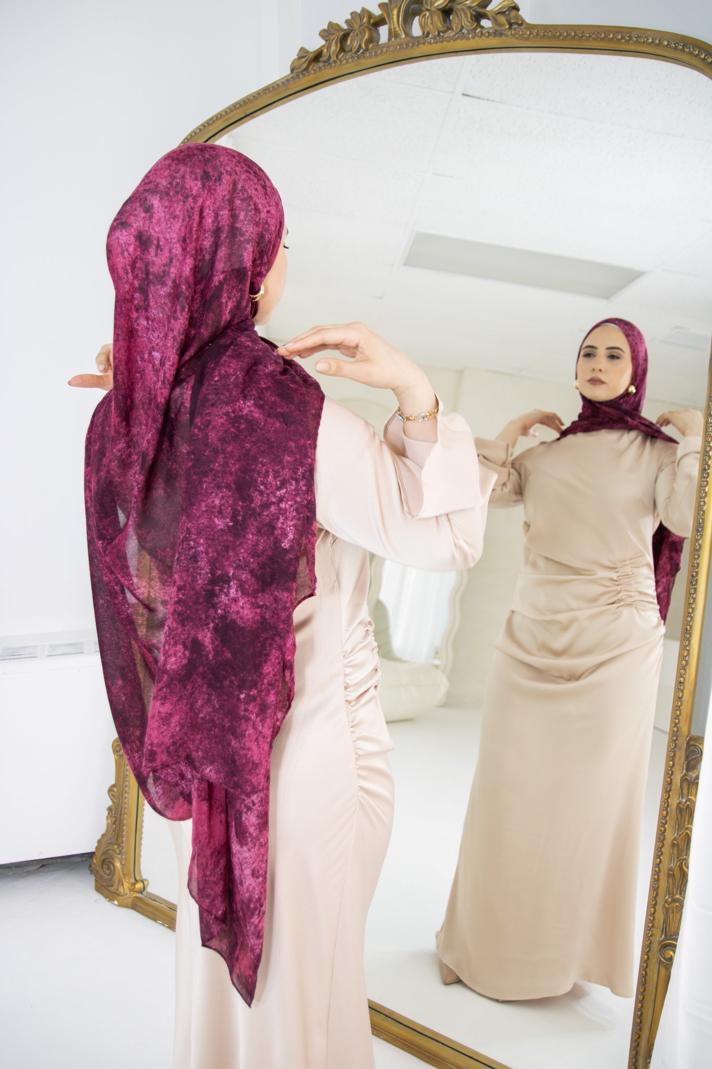 Rumman Marble Printed Modal Hijab
