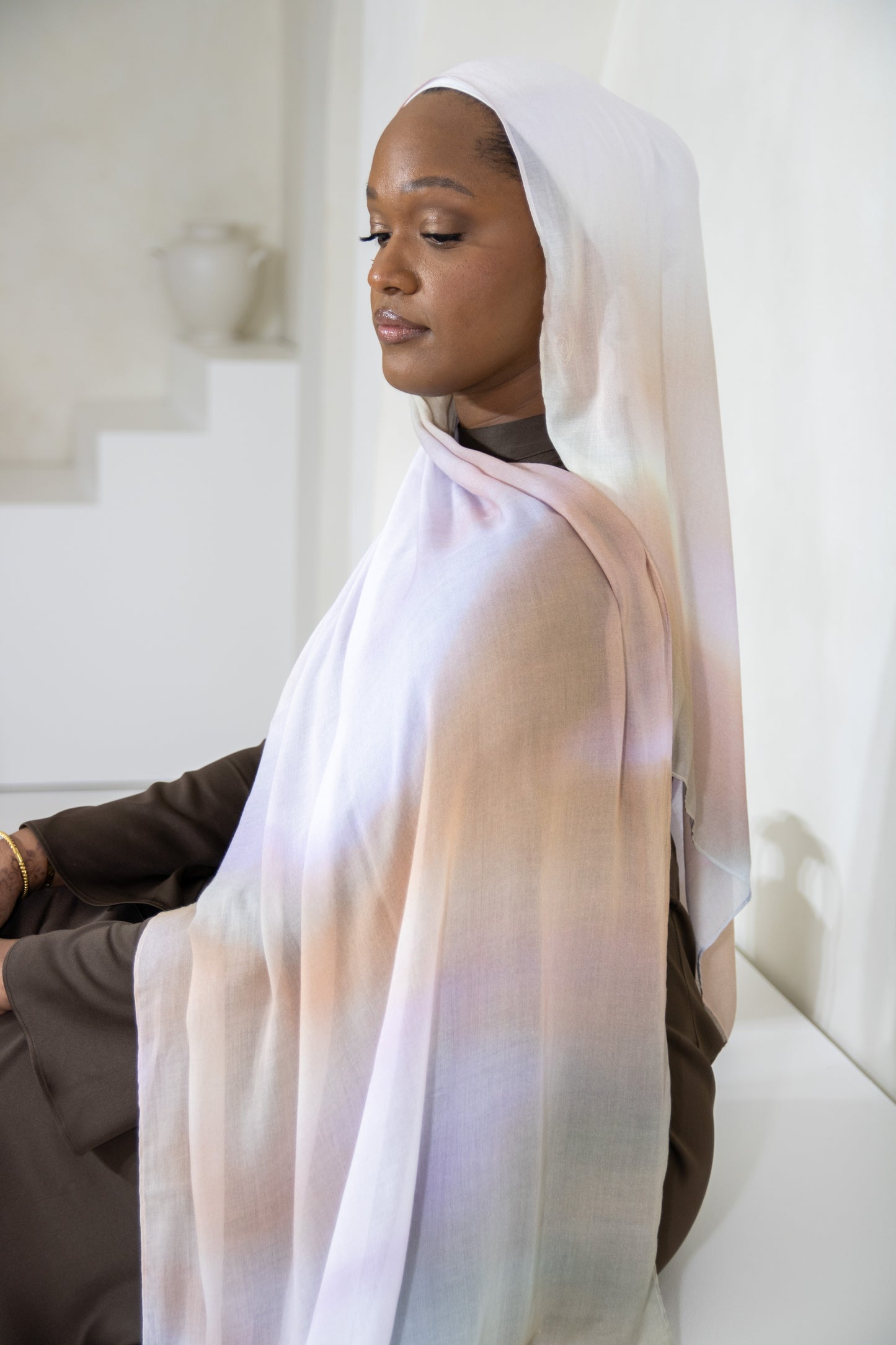 Farasha Dust Printed Modal Hijab